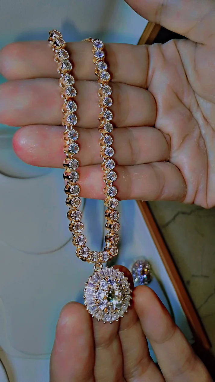 💎 Elegant Jewelry Set (Necklace+ Earrings) 🌙💌